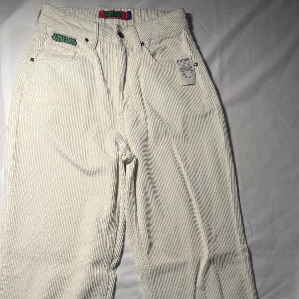 Empyre Women's Cream Corduroy Flare Jeans